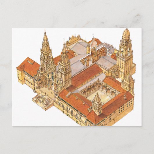 Santiago de Compostela Cathedral Spanje Briefkaart (Voorkant)