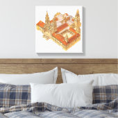 Santiago de Compostela Cathedral Spanje Canvas Afdruk (Insitu (Slaapkamer))