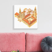 Santiago de Compostela Cathedral Spanje Canvas Afdruk (Insitu (Woonkamer))