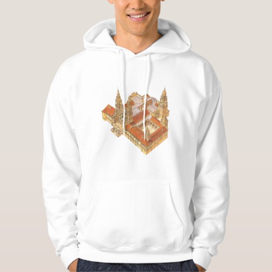 Santiago de Compostela Cathedral Spanje Hoodie (Voorkant)