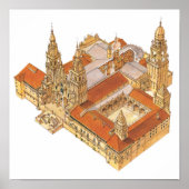Santiago de Compostela Cathedral Spanje Poster (Voorkant)