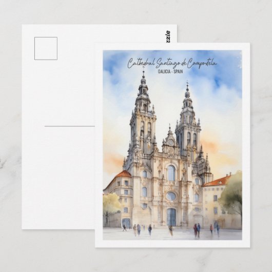 Santiago de Compostela Galicia Beroemde Reisplaats Briefkaart (Voorkant / Achterkant)