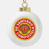 Santiago de Compostela Keramische Bal Ornament (Voorkant)