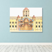 Santiago de Compostela Romanesque Canvas Afdruk (Insitu (Houten vloer))