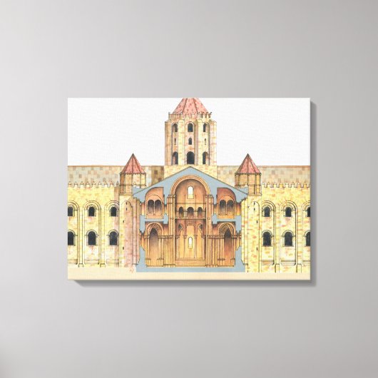 Santiago de Compostela Romanesque Canvas Afdruk (Voorkant)