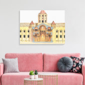 Santiago de Compostela Romanesque Canvas Afdruk (Insitu (Woonkamer))