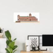 Santiago de Compostela Romanesque Cathedral 2 Poster (Thuiskantoor)