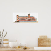 Santiago de Compostela Romanesque Cathedral 2 Poster (Keuken)