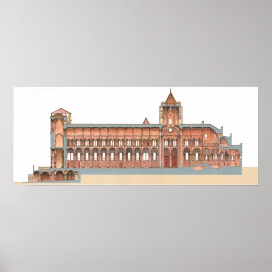 Santiago de Compostela Romanesque Cathedral 2 Poster (Voorkant)