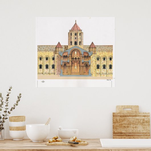 Santiago de Compostela Romanesque Poster (Keuken)