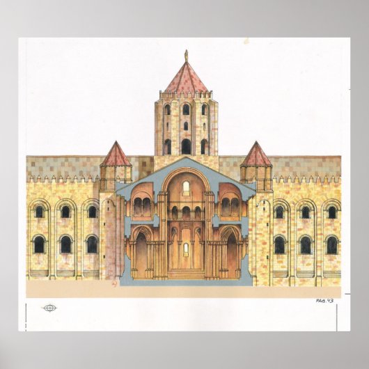 Santiago de Compostela Romanesque Poster (Voorkant)