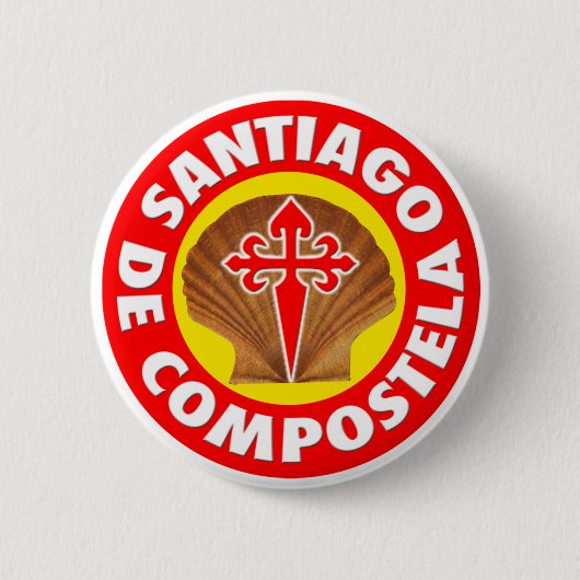 Santiago de Compostela Ronde Button 5,7 Cm (Voorkant)