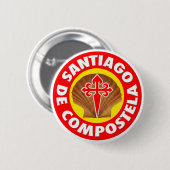 Santiago de Compostela Ronde Button 5,7 Cm (Voorkant /achterkant)