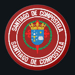 Santiago de Compostela Round Emblem Magneet<br><div class="desc">Santiago de Compostela Round Emblem</div>