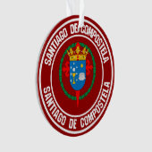 Santiago de Compostela Round Emblem Ornament (voorkant)