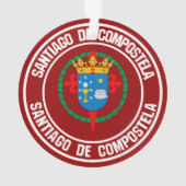 Santiago de Compostela Round Emblem Ornament (achterkant)