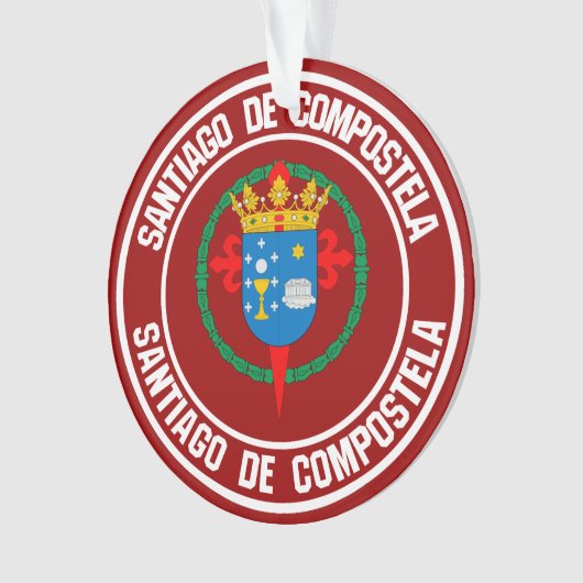 Santiago de Compostela Round Emblem Ornament (voorkant)