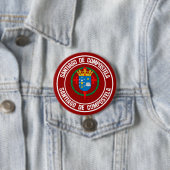 Santiago de Compostela Round Emblem Ronde Button 7,6 Cm (In situ)