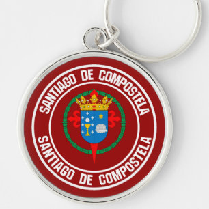 Santiago de Compostela Round Emblem Sleutelhanger