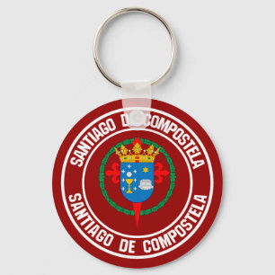 Santiago de Compostela Round Emblem Sleutelhanger