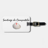 Santiago de Compostela shell & rode kruis symbool Bagagelabel (Voorkant horizontaal)