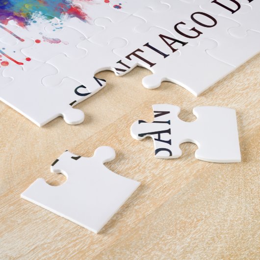 Santiago de Compostela Spain Skyline Legpuzzel (Zijkant)