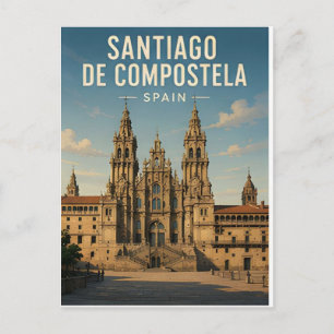 Santiago De Compostela Spanje Historisch Reizen 🏙 Briefkaart