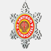 Santiago de Compostela Tin Sneeuwvlok Ornament (Rechts)