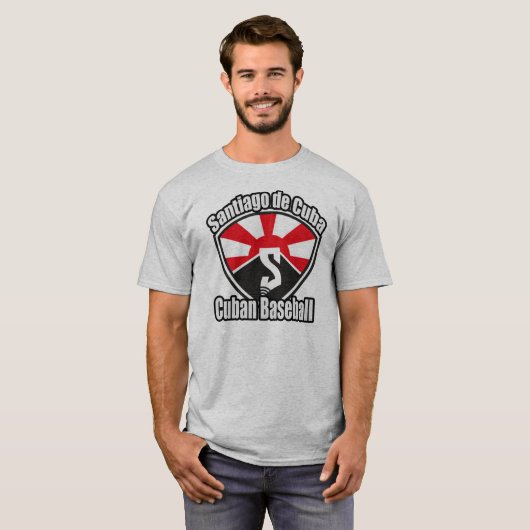 Santiago de Cuba Cuban Baseball Gear T-shirt (Voorkant volledig)