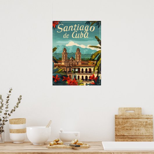 Santiago de Cuba: ritmische ziel van het Caribisch Poster (Keuken)