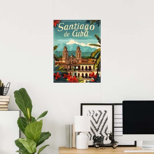Santiago de Cuba: ritmische ziel van het Caribisch Poster (Thuiskantoor)