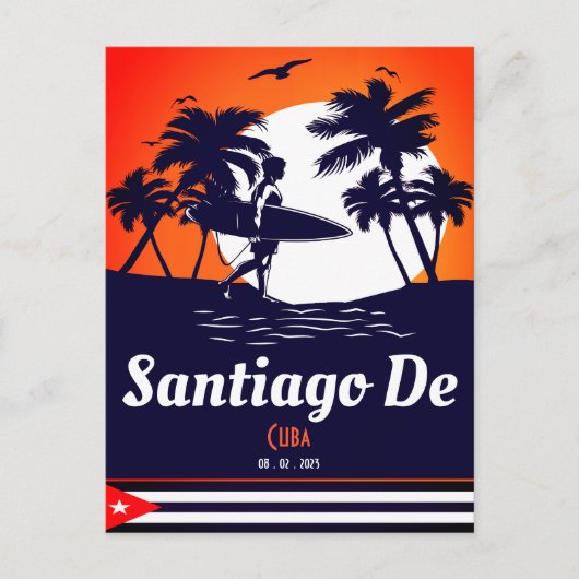 Santiago de Cuba Souvenirs Palm Tree Briefkaart (Voorkant)