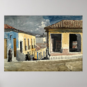 Santiago de Cuba Street Scene Poster