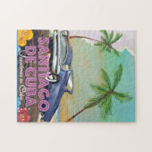 Santiago de Cuba Vintage reisposter Legpuzzel (Horizontaal)