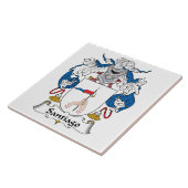 Santiago Family Crest Tegeltje (Zijkant)