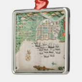 Santiago, Kaapverdië, 1589 2 Metalen Ornament (Links)