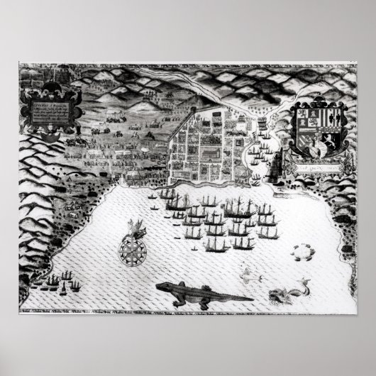 Santiago, Kaapverdië, 1589 2 Poster (Voorkant)