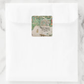 Santiago, Kaapverdië, 1589 2 Vierkante Sticker (Tas)
