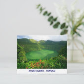 Santiago Lake, Azoren Briefkaart (Staand voorkant)