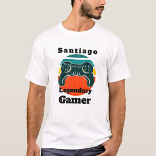 Santiago Legendary Gamer Video Game Player Control T-shirt