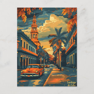 Santiago Sunset Serenade: Avondmagie in Cuba Briefkaart
