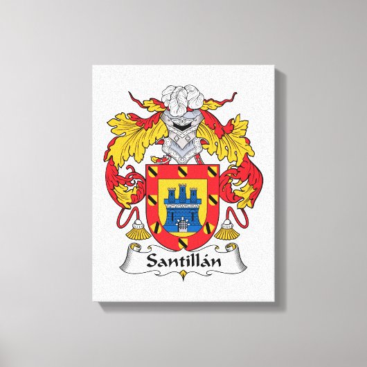 Santillan Familie Crest Canvas Afdruk (Voorkant)