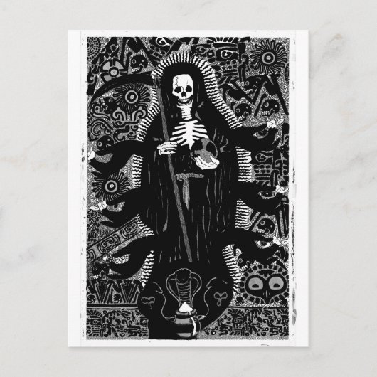 Santisima Muerte Briefkaart (Voorkant)
