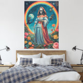 Santisima muerte canvas afdruk (Insitu (Slaapkamer))