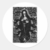 Santisima Muerte Ronde Sticker (Voorkant)