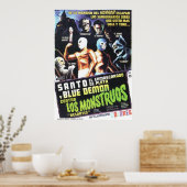 Santo Blue Demon Contra Los Monstruos Poster (Keuken)