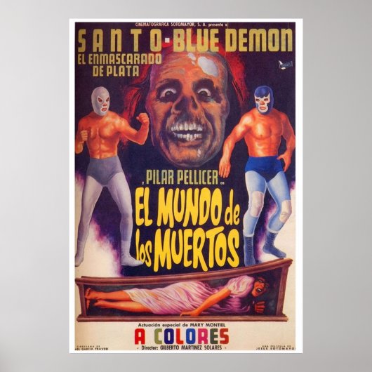 Santo Blue Demon El Mundo De Los Muertos Poster (Voorkant)