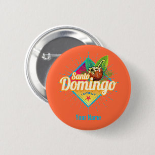 Santo Domingo Caribbean Dominicaanse Republiek Ret Ronde Button 5,7 Cm