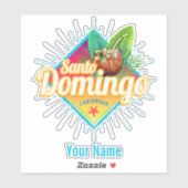 Santo Domingo Caribbean Dominicaanse Republiek Ret Sticker (Vel)