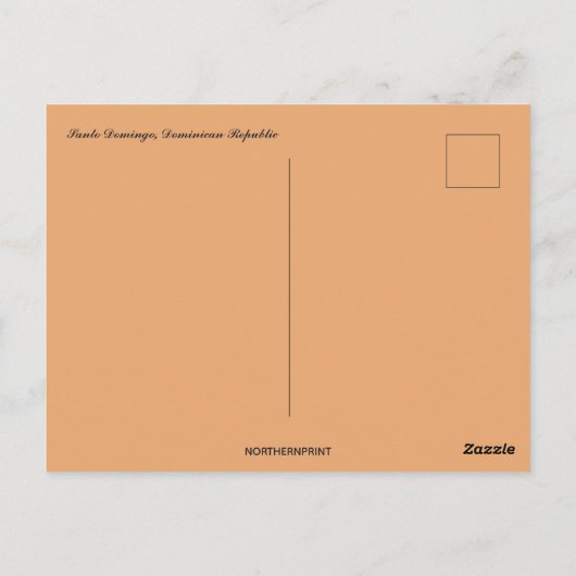 Santo Domingo Dominicaanse Republiek Briefkaart (Achterkant)